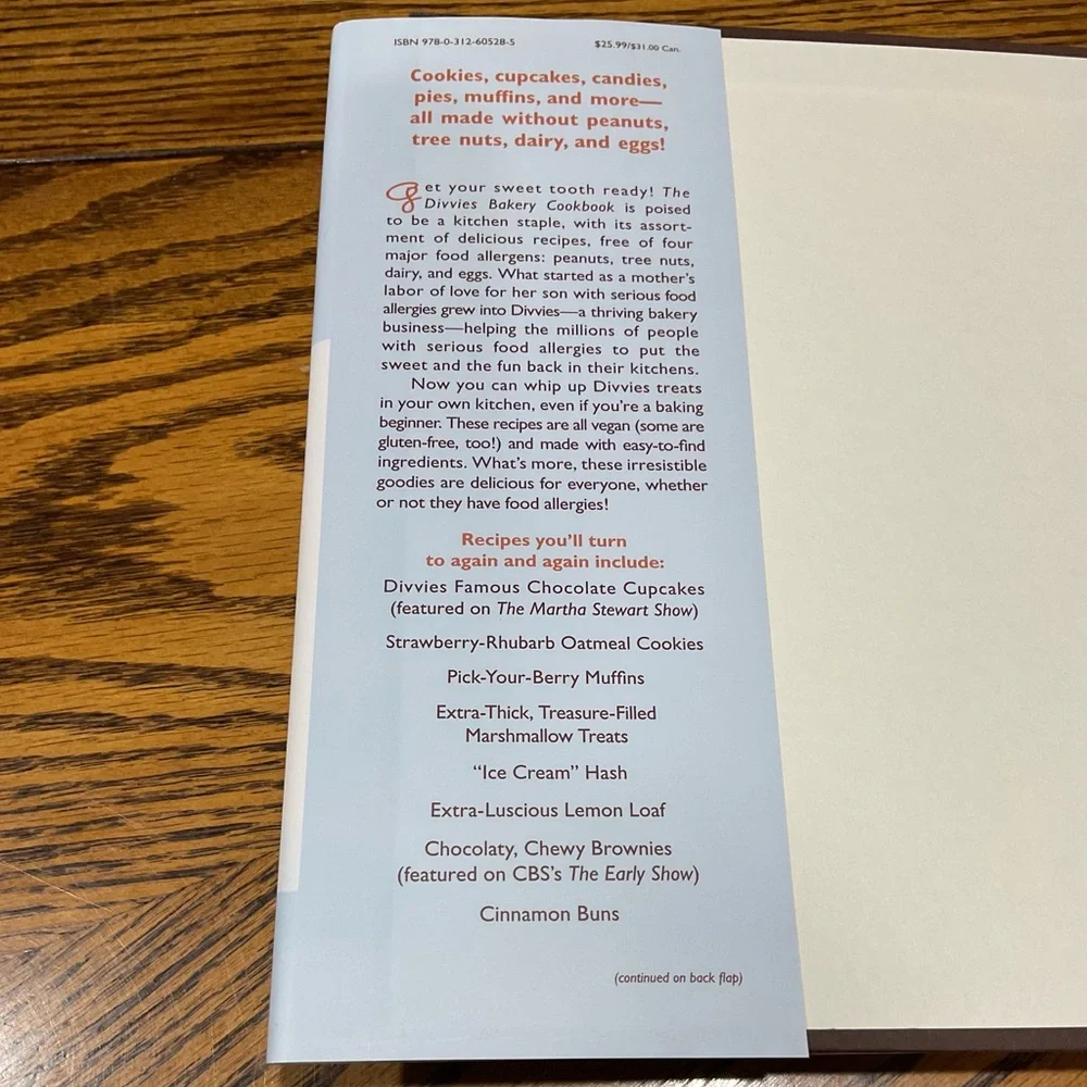 Divvies Bakery Cookbook by Lori Sandler recipes for alergies